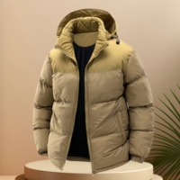 Veste pour homme avec logo personnalisé, écologique, imperméable, doudoune réversible, hiver rétro, résistante au froid