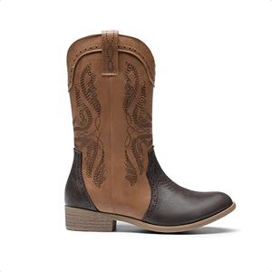 Filles Cowgirl Cowboy Western <span class=keywords><strong>Bottes</strong></span> Mi-mollet Chaussures d'équitation Petit enfant/Grand enfant - Product Image 2