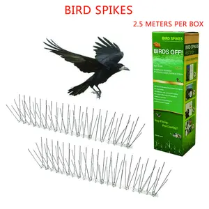 Vendita calda in acciaio inox anti piccione spike controllo per uccelli repellente punte per uccelli spaventare l'uccello