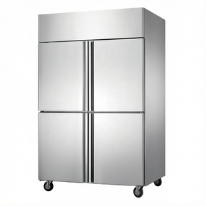 4-Türiger Doppel-Gewerbekühlschrank Gefrierschrank Edelstahl Aufrecht Ventilator-Kühlung Mechanisch Restaurant-Küchenschrank - Product Image 2
