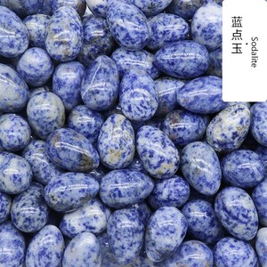 도매용 노란색 옥 광택 석영 크리스탈 자갈 달걀 모양 장식용 돌 - Product Image 6