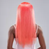 सबसे अच्छा गर्म बेच थोक छल्ली गठबंधन प्रकाश गुलाबी रंग मुक्त हिस्सा ब्राजील लंबी मानव बाल फीता सामने विग 13 "x4" फीता भाग