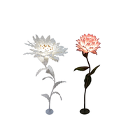 Lampe florale géante moderne multi-têtes de 155 cm, en soie lumineuse de luxe, pour la décoration de scènes de mariage, d'événements et d'allées