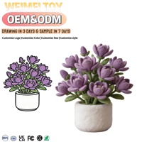 Jouet en peluche de haute qualité, design personnalisé, super doux, ODM, mignon et amusant, certifié ASTM, rose en pot, vente en gros