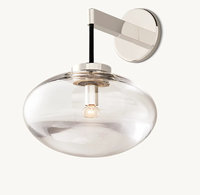 Support de lampe moderne américain E26 Applique murale en cristal plaqué nickel et fer noir avec source de lumière LED pour le salon ou la chambre à coucher