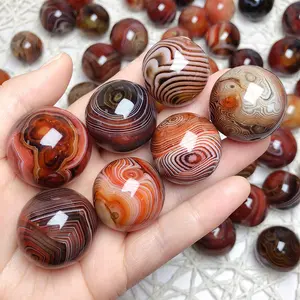 Natural Madagascar Agate Polished Stone Wholesale Crystals Quartz Ball Sardonyx Agate Sphere For Healing