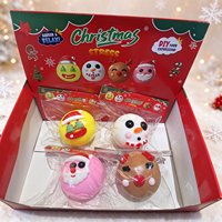 Vente en gros de jouets anti-stress à presser à remontée lente pour Noël, en forme de Père Noël, Bonhomme de neige, Renne, pour enfants, boîte surprise de Noël