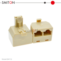 Adaptateur modulaire RJ45 à 2 prises RJ45, adaptateur séparateur RJ45