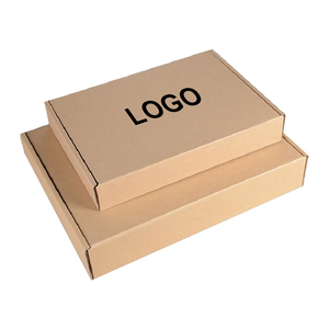Fabricante logotipo personalizado impreso plegable reciclable <span class=keywords><strong>correo</strong></span> Kraft papel marrón cartón embalaje artesanía envío buzón - Product Image 2