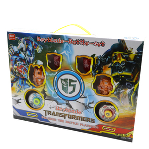 Regalos de los niños Bey cuchillas ráfaga de fusión de plástico Spinning Top Gyro juguetes con lanzador - Product Image 1