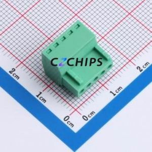 MX2EDGK-2.54-05P-GN01-Cu-Y-A Plug-in Terminal Block P=2.54mm Connector Male Plug 2.54mm Green 5P - Product Image 2