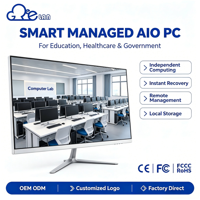 Auto Restore i7 i9 All in One PC with Anti-Virus Cloud Platform AIO Monoblock for School Computer Lab