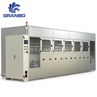 Máquina de Limpieza Ultrasónica Industrial Automática GRANBO de 135L con 5 Tanques, PLC, HMI y Manipulador Mecánico