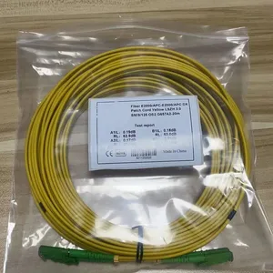 Fiber E2000/APC-E2000/APC DX Patch Cord Yellow LSZH 3.0 SM9/125 OS2 G657A2 Fiber Optic Cable