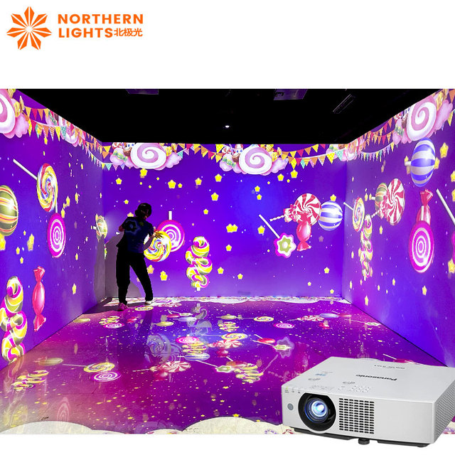 360 Video Room Lighting Show 3D Video Wall Projection Indoor Hologram Projector 3d Holographic 360 Degree Room Projector