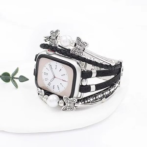 <span class=keywords><strong>Bracelet</strong></span> en <span class=keywords><strong>tissu</strong></span> pour i <span class=keywords><strong>watch</strong></span> 5 6 7 8 pour <span class=keywords><strong>Apple</strong></span> <span class=keywords><strong>Watch</strong></span> SE sans fermoir <span class=keywords><strong>bracelet</strong></span> de montre intelligente de mode de luxe - Product Image 6