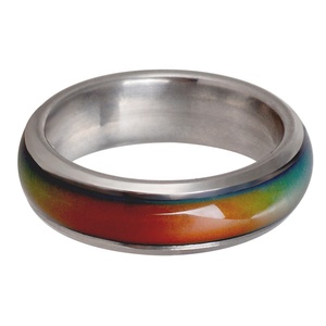 Anneau de température GT <span class=keywords><strong>2022</strong></span> en acier inoxydable, capteur de température sensible, anneau changeant de couleur d'humeur - Product Image 4