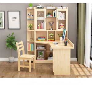 AILICHEN <span class=keywords><strong>Scrivania</strong></span> in Legno Massello con Libreria Integrata, <span class=keywords><strong>Scrivania</strong></span> per Studio Bambini, <span class=keywords><strong>Scrivania</strong></span> ad Angolo Integrata per Computer - Product Image 3