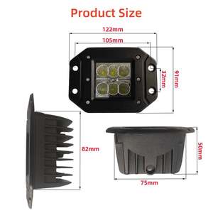 Lampe de travail LED 6LED 18W - Faisceau spot et large pour <span class=keywords><strong>conduite</strong></span> tout-terrain - Product Image 2