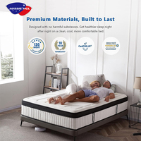 Vente directe d'usine, matelas simple en tissu sur mesure, doux et confortable, matelas double king size à ressorts ensachés