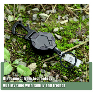 Cordino Antifurto Estensibile ad Alta Resistenza, Portachiavi Retrattile con Cavo in Acciaio, Corda Elastica Facile da Tirare, Fibbia Facile da Aprire - Product Image 2