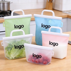 Sac de conservation alimentaire en silicone réutilisable, sans BPA, écologique, durable, portable et anti-fuite pour lait maternel et aliments, vente en gros - Product Image 5