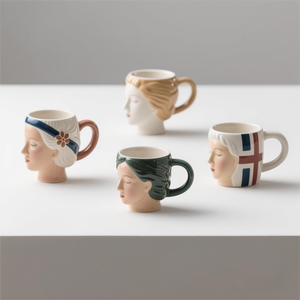 Taza de Café de Cerámica con Cabeza de Hombre Noruego en 3D Personalizada, Escultura 3D Prominente y Pintura Artesanal a Mano, Regalo de Recuerdo Personalizado al por Mayor - Product Image 2