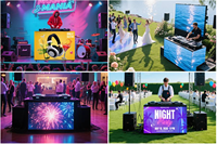 Mesa de Bar y Cabina de DJ con Pantalla LED Impermeable para Bodas, Eventos y Discotecas, Decoración de Escenario de Bar y Fondo de Discoteca con Tres Lados GOB