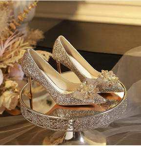 Chaussures de mariage pour femme, style chinois, chaussures de mariée, style niche, talons hauts pour femme - Product Image 6