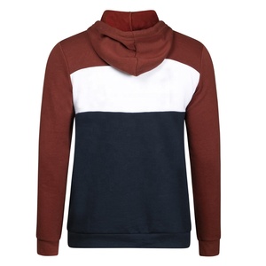 เสื้อฮู้ดผู้ชายแบบขายส่ง สีตัดต่อ แขนยาว สไตล์ลำลอง ผ้าฝ้ายถัก มีกระเป๋า ทรงปกติ รับสกรีนโลโก้ เสื้อฮู้ดผู้ชาย - Product Image 3