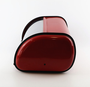 High Quality Metal Kitchen Camping Food <strong>Red</strong> Storage Box Bread <strong>Bin</strong> Village Style Stainless Steel Rolling <strong>Bin</strong> With Lid - Product Image 1