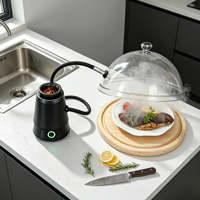 Pistolet à fumée BBQ OEM pour viande de bœuf avec machine à fumée à bulles pour cocktails, kit de fumage de démarrage pour barman, idéal pour le whisky