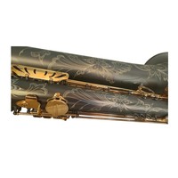 Eastern Music Pro Matte Black Nickel Plated Brass Baritone Saxophone with EB Tone Easy Install Performance Grade