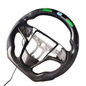 Volante Personalizado de Fibra de Carbono con LED para <span class=keywords><strong>Cadillac</strong></span> CTS CTS-<span class=keywords><strong>V</strong></span> XTS SRX ATS <span class=keywords><strong>CT6</strong></span> ATS-<span class=keywords><strong>V</strong></span>, con Levas de Cambio - Product Image 1