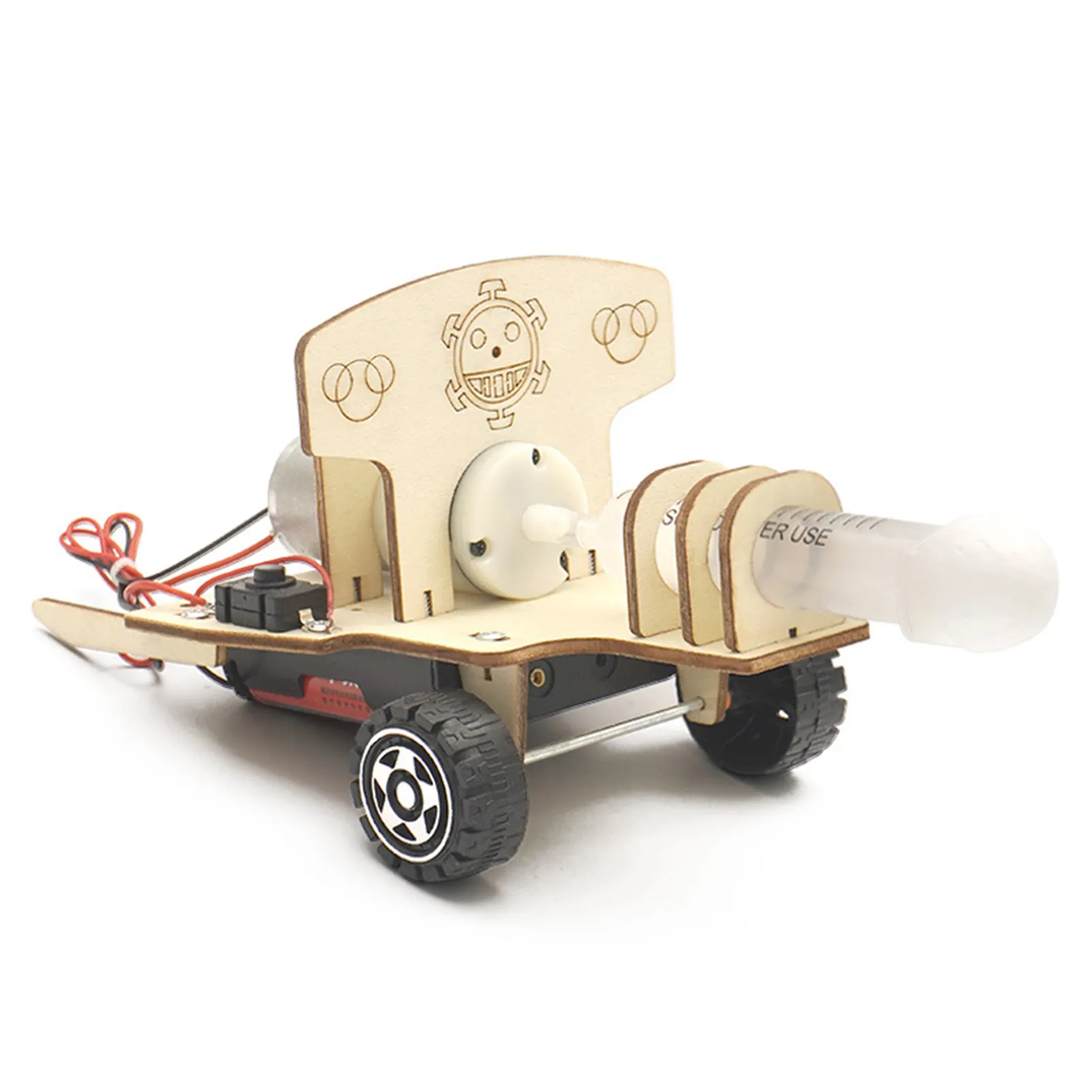 Fai da te interessante artigianato cannone ad aria scuola primaria fisica compressione dell'aria esperimento scientifico kit di progetti di blocchi di modelli in legno