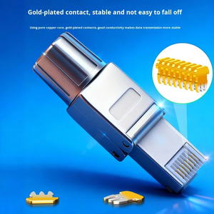 Connecteurs RJ45 Cat5e Cat6 Cat7 sans outil, 1000 Mbps Gigabit, à branchement rapide pour réseau domestique, installation DIY rapide - Product Image 5