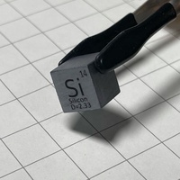 Cube en métal poli miroir en silicium, densité 10 mm, pureté 99,9999 %, pour collection d'éléments