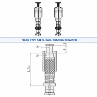 Ensemble de piliers et de supports QK, cage à billes fixe haute rigidité, composants de guidage amovibles compatibles JIS pour moules d'injection