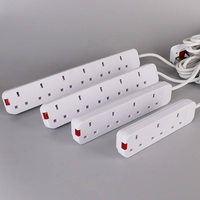 Multiprise conforme aux normes britanniques et africaines, avec un cordon d'extension de 3 mètres, adaptée pour une utilisation à domicile ou au bureau