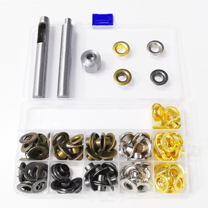 Kit d'œillets pour vêtements, 49 pièces avec outils, diamètre intérieur 9,5 mm, pour vêtements, sacs, chaussures, textiles de maison - Product Image 1