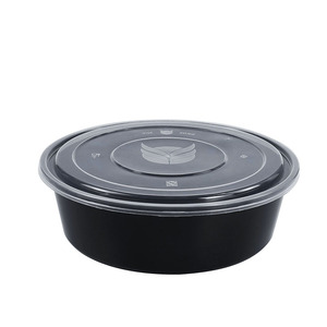 Lonchera Desechable de 2000 ml, Redonda, de Grado Alimenticio, Apta para Microondas, Contenedor para Llevar Comida - Product Image 1