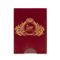 2025 Invitation de Mariage de Luxe en Velours avec Pochette, Carte en Acrylique Transparent Imprimée pour Anniversaire de Mariage ou Fête d'Affaires