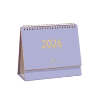Calendrier de table en bois Morandi 2026 Décoration de bureau avec horloge et cadre photo pour étudiants