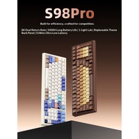 Clavier mécanique XINMENG S98Pro 98 touches, triple mode, hot-swappable, avec joint, 8K Hz, 12000 mAh pour PC, Mac, bureau et jeux