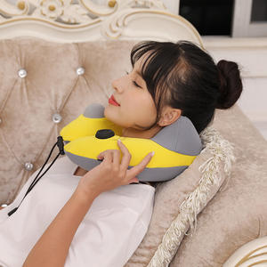 Anpassbare elektrische aufblasbare U-förmige Nacken <span class=keywords><strong>massage</strong></span> kissen Vibrations technologie Timing Control für Mehr flächen komfort - Product Image 6