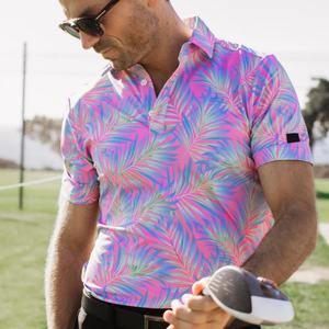 Polo de Golf Transpirable de Alta Calidad que Absorbe la Humedad, Diseño Personalizado, Impresión por Sublimación Completa - Product Image 5