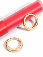 Minimalistischer Punk-Ring in Goldfarbe für Damen, schlichter Damenring, Messingschmuck für Verlobung, Party, Anillos Mujer