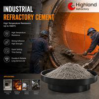 Ciment coulable résistant à la chaleur 68% Al2O3 1710 ° C pour la réparation des fours à coke - Durcissement rapide et 100 % prêt pour un projet ponctuel