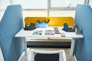 Tùy chỉnh thiết kế hiện đại Acoustic bảng điều chỉnh âm thanh hấp thụ Polyester bàn Divider cho nhà văn phòng phân vùng màn hình có thể được tùy chỉnh - Product Image 3