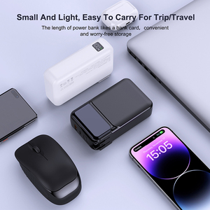 Power Bank Portatile da 10000mAh Essenziale per Viaggi, Adattatore AC ad Alta Velocità 3A con 4 Uscite 22.5W, Power Bank da 20000mAh con Cavi Integrati - Product Image 2